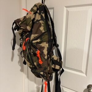Camo Adventure Backpack; Canvas, Multiple Pockets